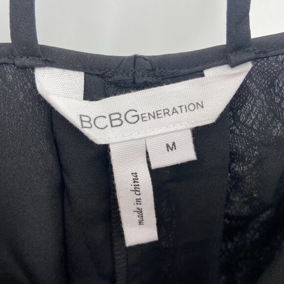 BCBGeneration Black Lace Strappy Sleeveless Shift Dress Size Medium - Picture 6 of 7